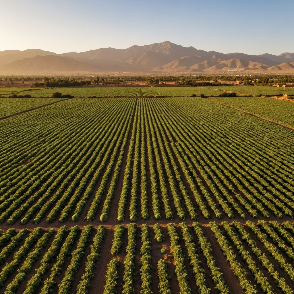 Moroccan watermelon fields